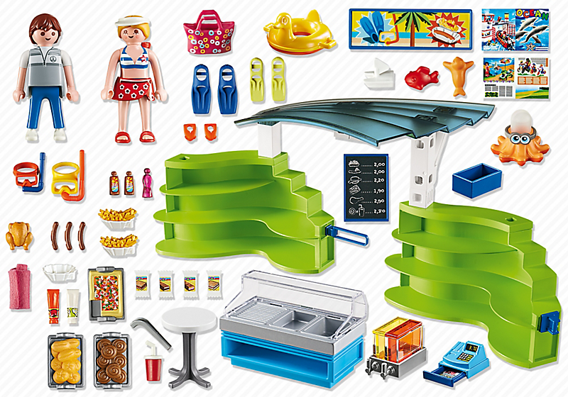 Игровой набор из серии «Аквапарк» - Магазин летних товаров с закусочной  